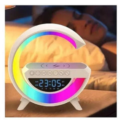 G-Shape Fast Wireless Charging Lamp & Bluetooth Speaker 7 in 1 LED Display