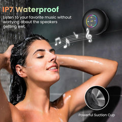 Waterproof Shower Suction Speaker with LED Light