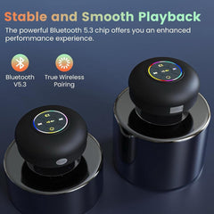 Waterproof Shower Suction Speaker with LED Light